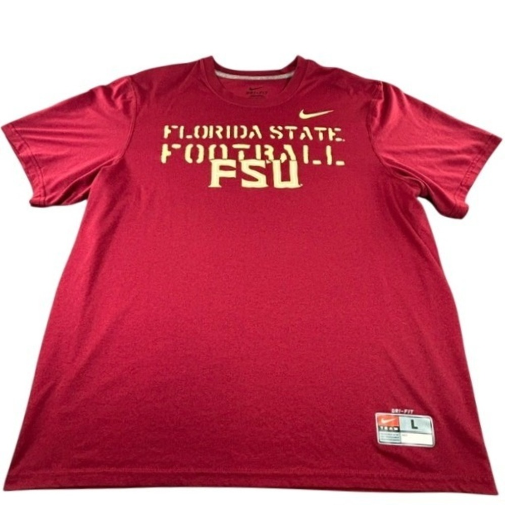 Nike Dri-Fit Men's Florida State FSU Football Short Sleeve Shirt LG